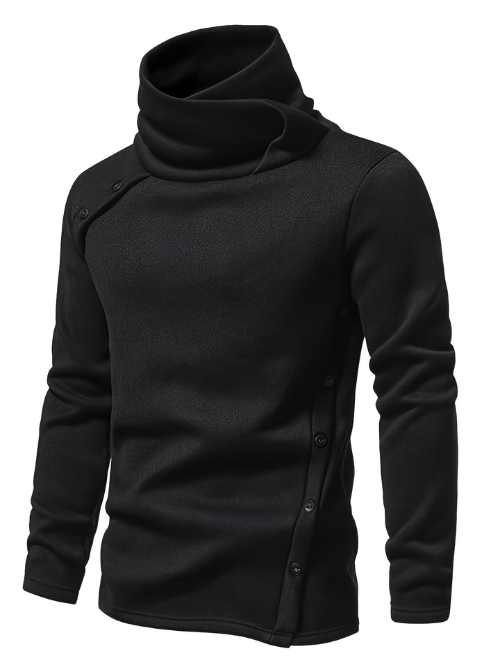 Desmond | Slouchy Collar Button-Up Sweater