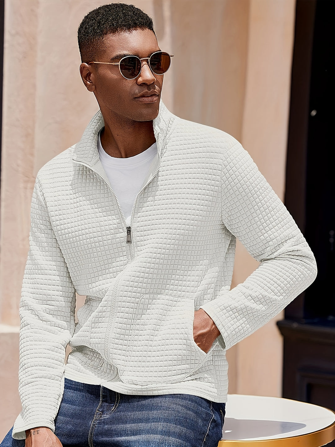 Lawrence | Textured Zip-Up Jacket