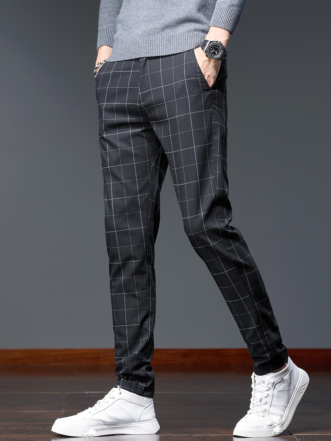 Hugh | Refined Checkered Trousers