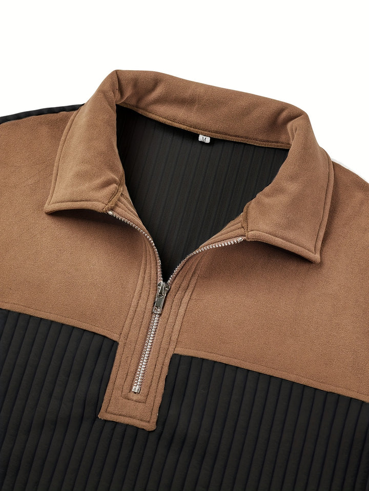 Harrison | Color-Block Quarter-Zip Pullover