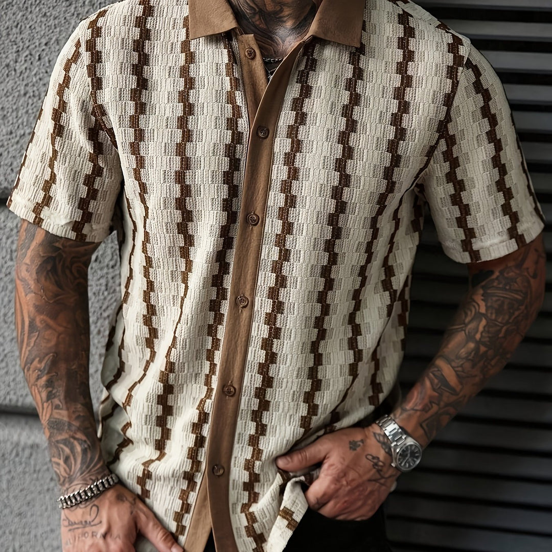 Strand | Men's Colour Stripe Short Sleeve Shirt