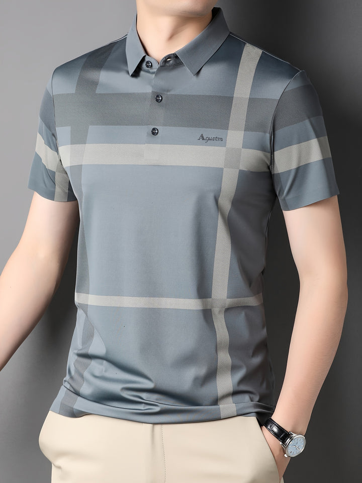Rylan | Men's Plaid Lapel Short Sleeve Shirt