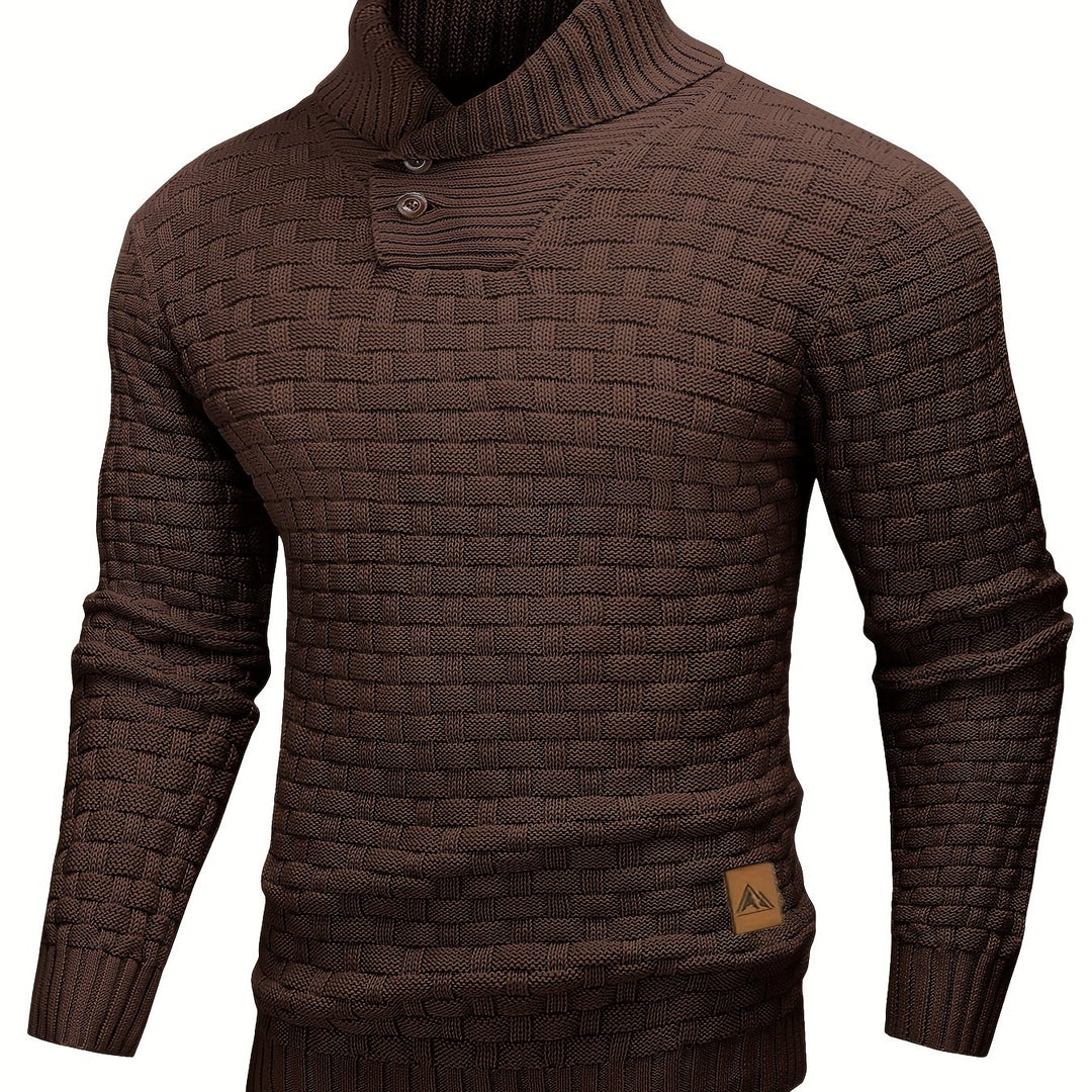 Cormac | Textured Shawl-Collar Sweater