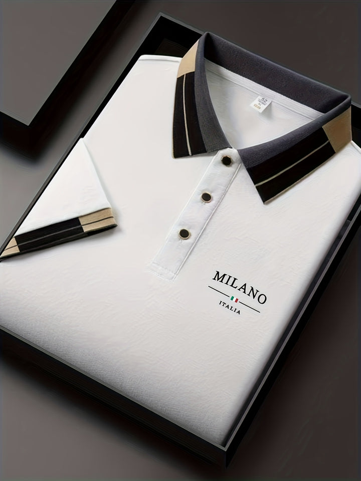 Alessio | Men's Contrast-Tipped Collar Polo