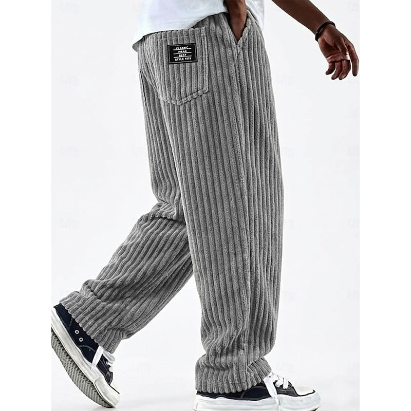 Harrison | Ribbed Straight-Leg Pants