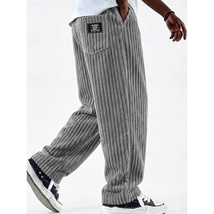 Harrison | Ribbed Straight-Leg Pants