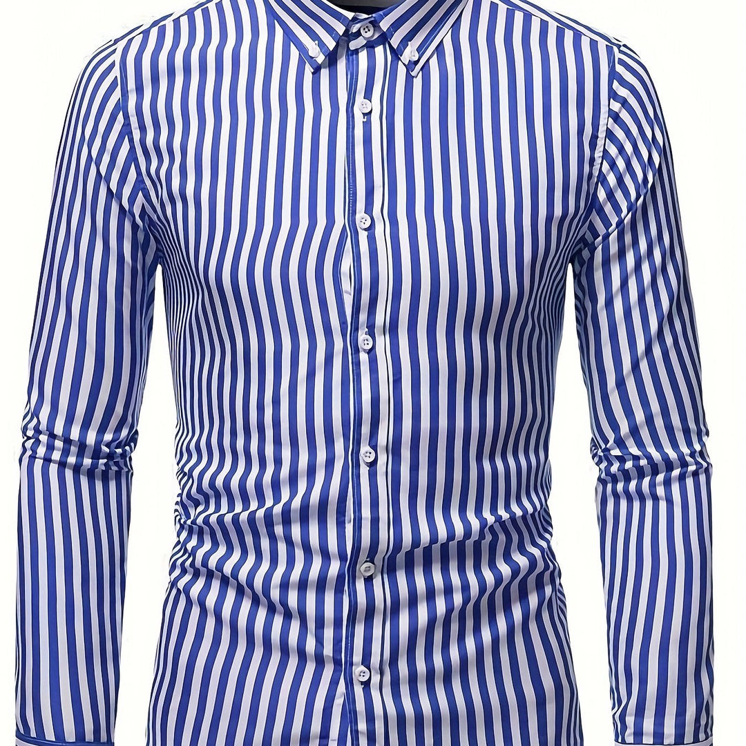Roland | Men's British Stripe Long Sleeve Shirt