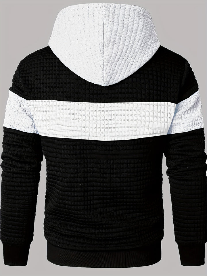 Grayson | Textured Color-Block Hoodie
