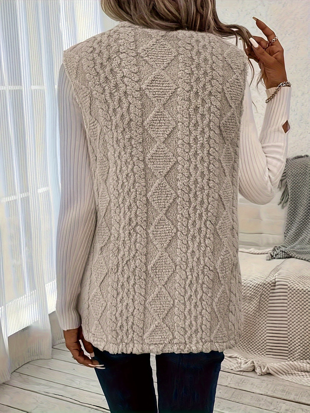 Ivy | Soft Textured Sleeveless Vest