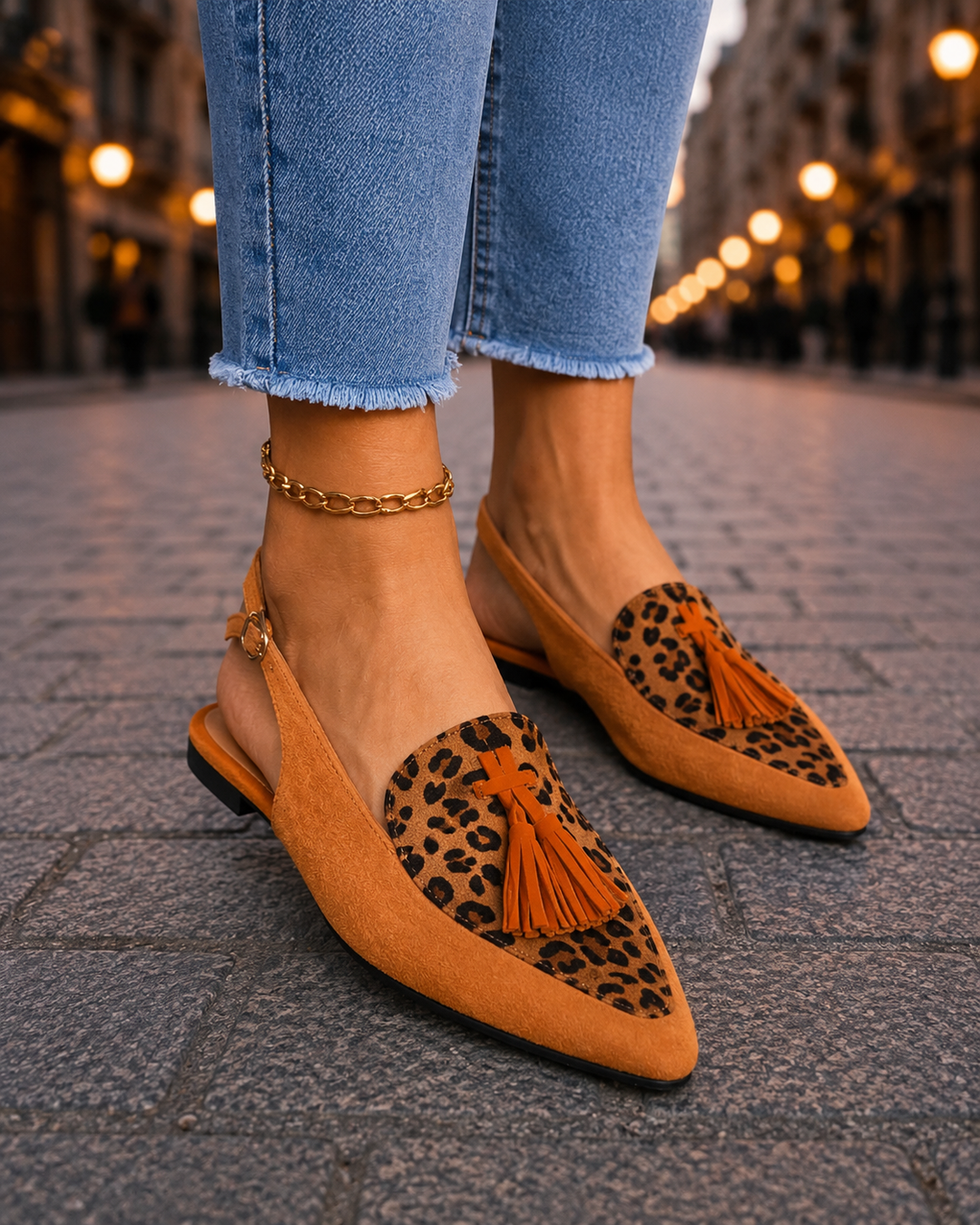 Melanie | Tasseled Slingback Flats