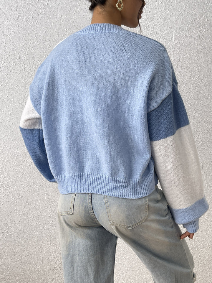 Delphine | Colour-Block Cardigan