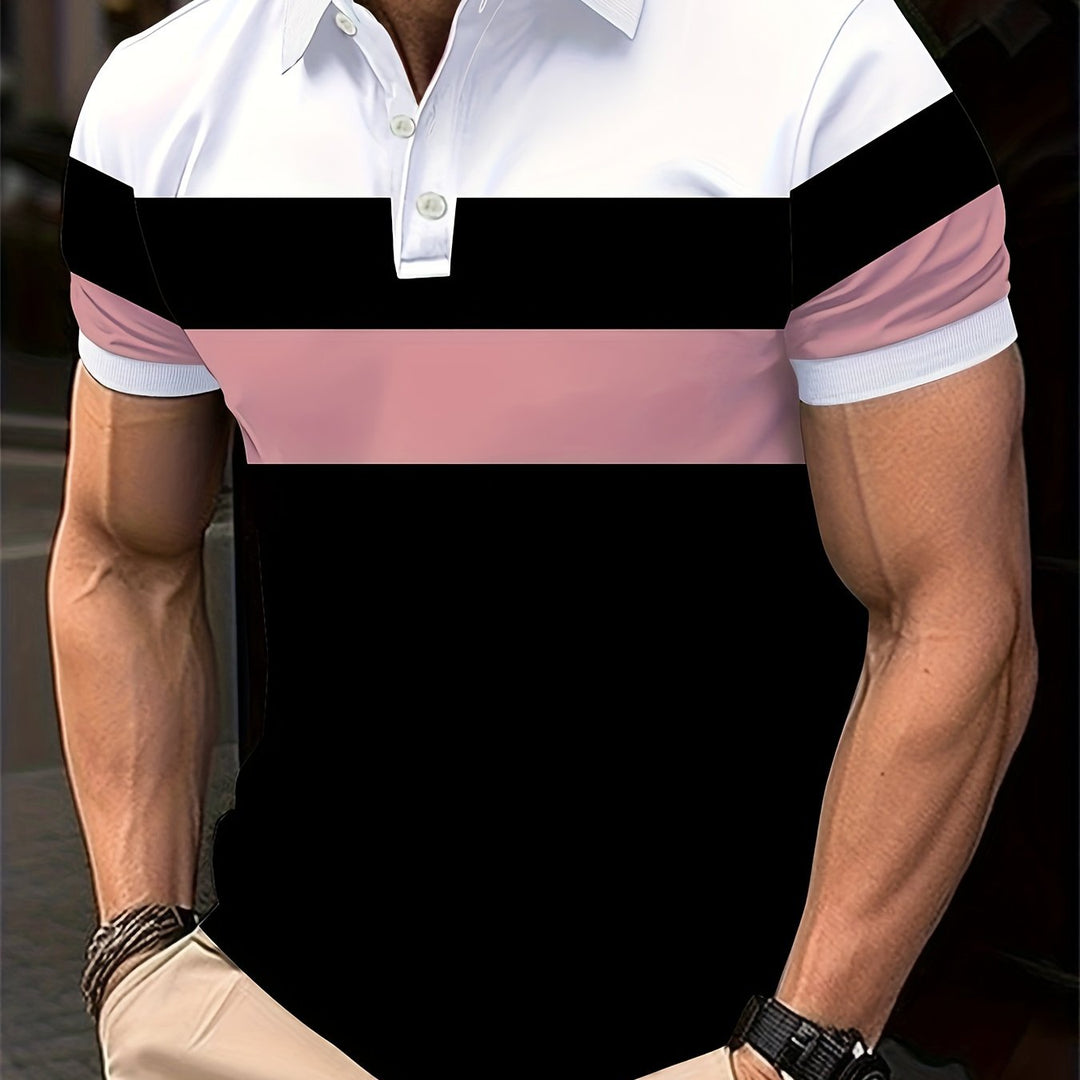 Nicholas | Men's Colour Block Polo Shirt