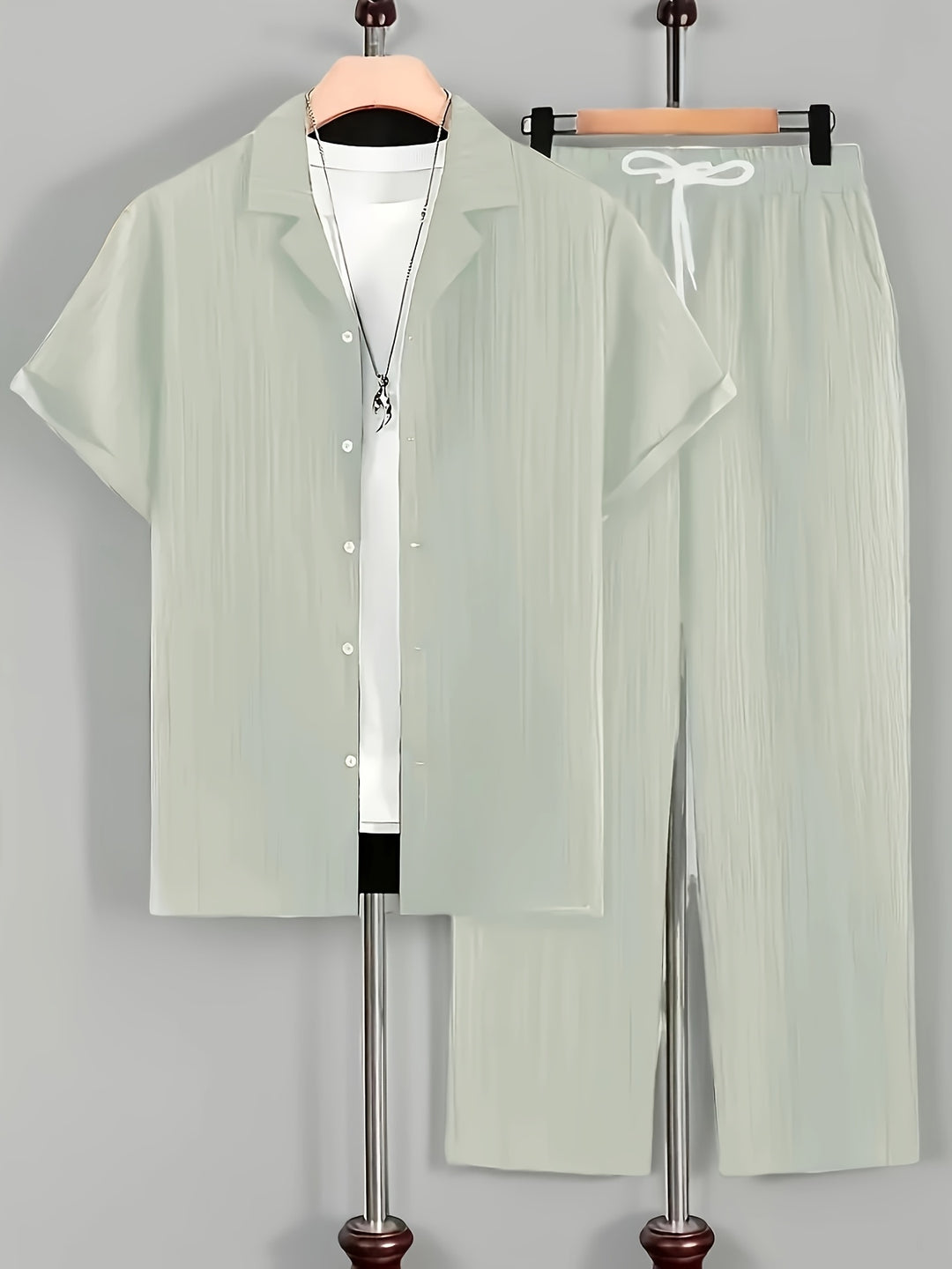 Elliot | Men's Cuban Collar Shirt & Pants Set
