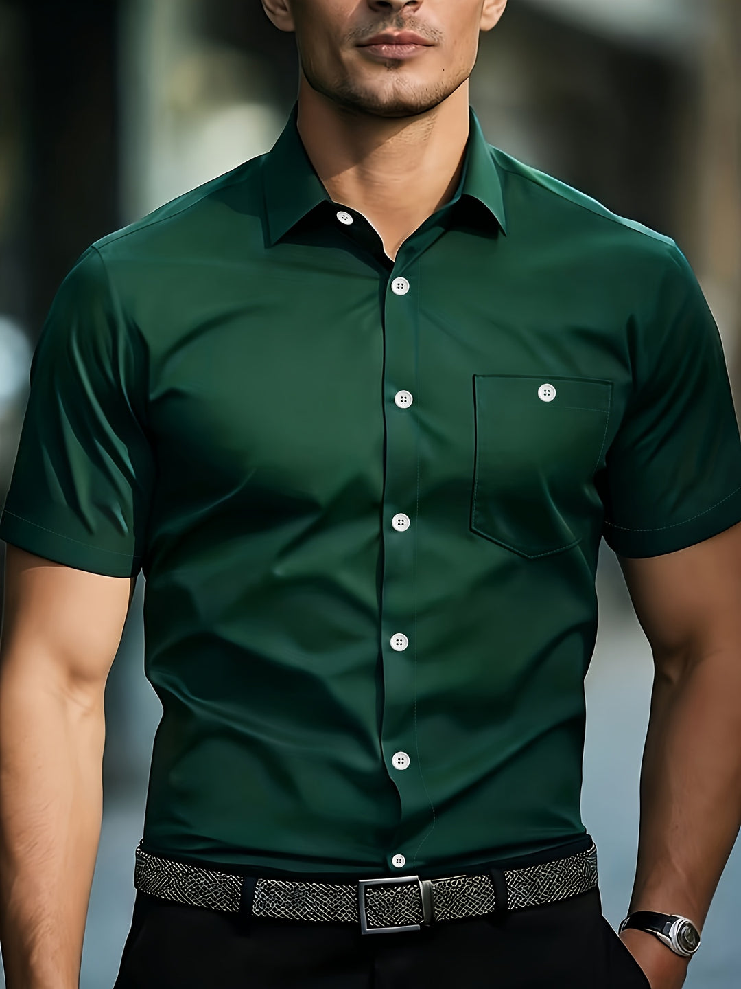 Matthew | Men's Business Casual Short Sleeve Shirt