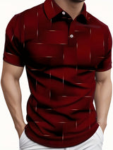 Corbin | Men's Geometric Print Polo Shirt