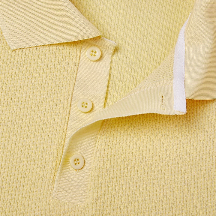 Theron | Textured Long-Sleeve Polo