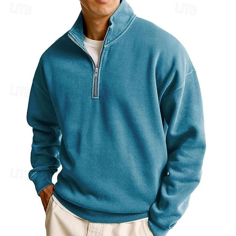 Callahan | Quarter-Zip Standing Collar Sweatshirt