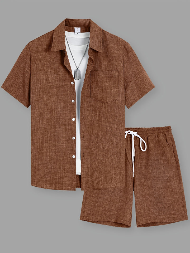 Lawson | Men's Lapel Shirt & Shorts Set