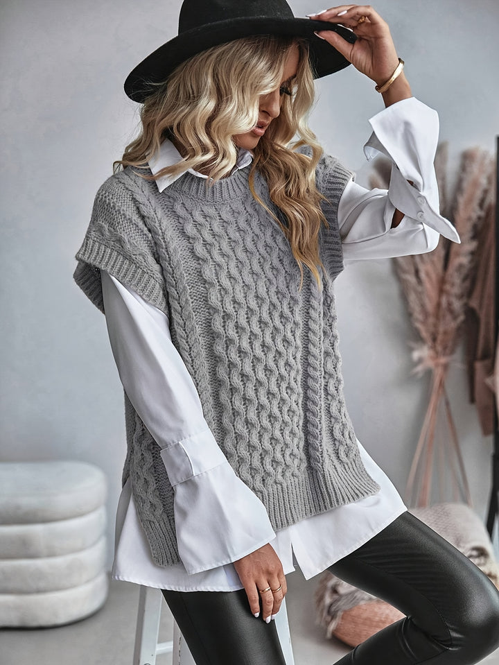 Greer | Cable-Knit Sweater Vest