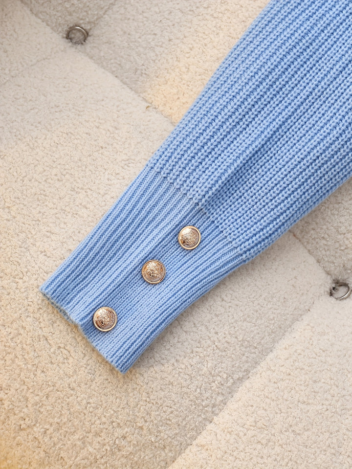 Annora | Cowl Neck Button-Cuff Sweater