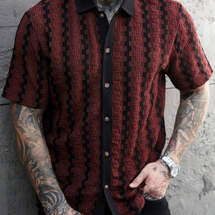 Strand | Men's Colour Stripe Short Sleeve Shirt