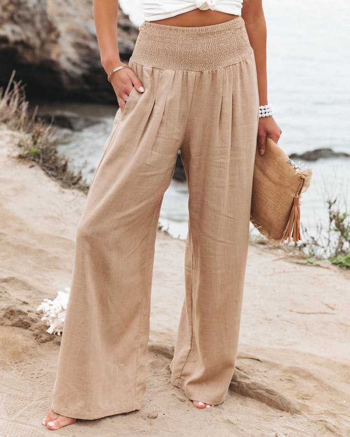 Michelle | Flowing Beach Pants with Wide Legs