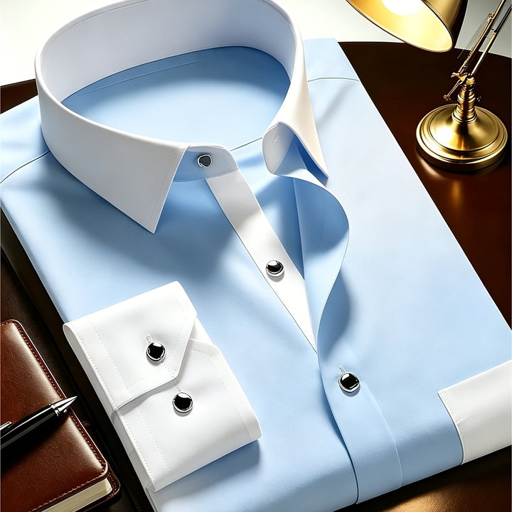 Whitfield | Men's Contrast Collar Long Sleeve Shirt