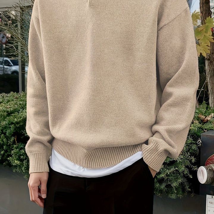 Sebastian | Relaxed Knit Polo Sweater