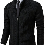 Rupert | Cable-Knit Stand-Collar Cardigan