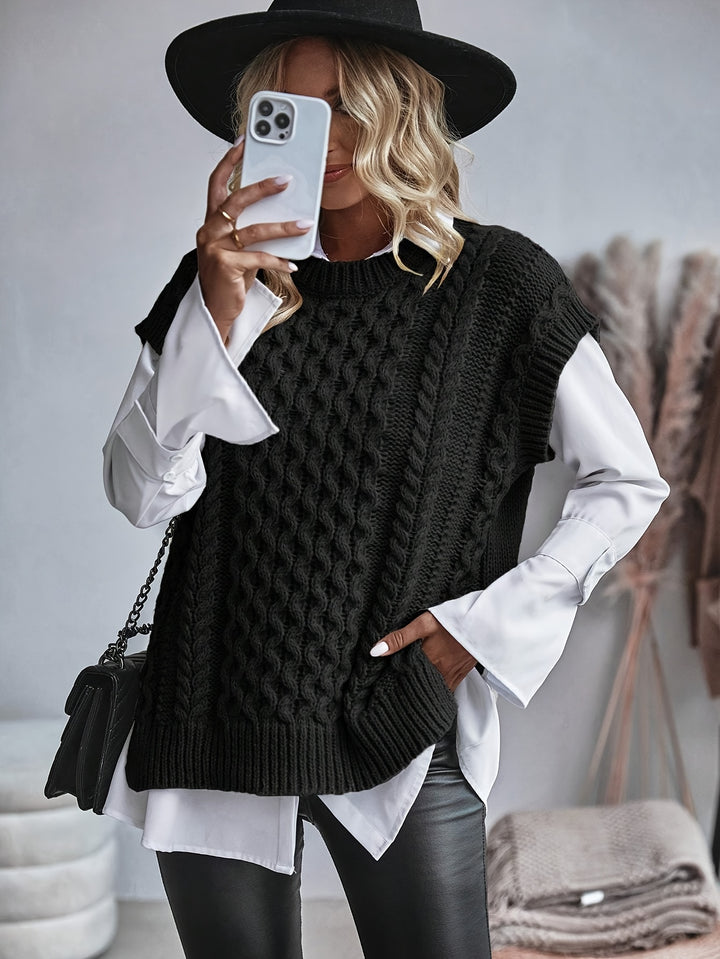 Greer | Cable-Knit Sweater Vest
