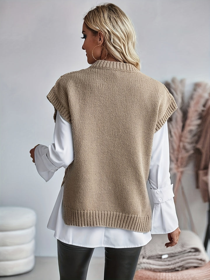 Greer | Cable-Knit Sweater Vest