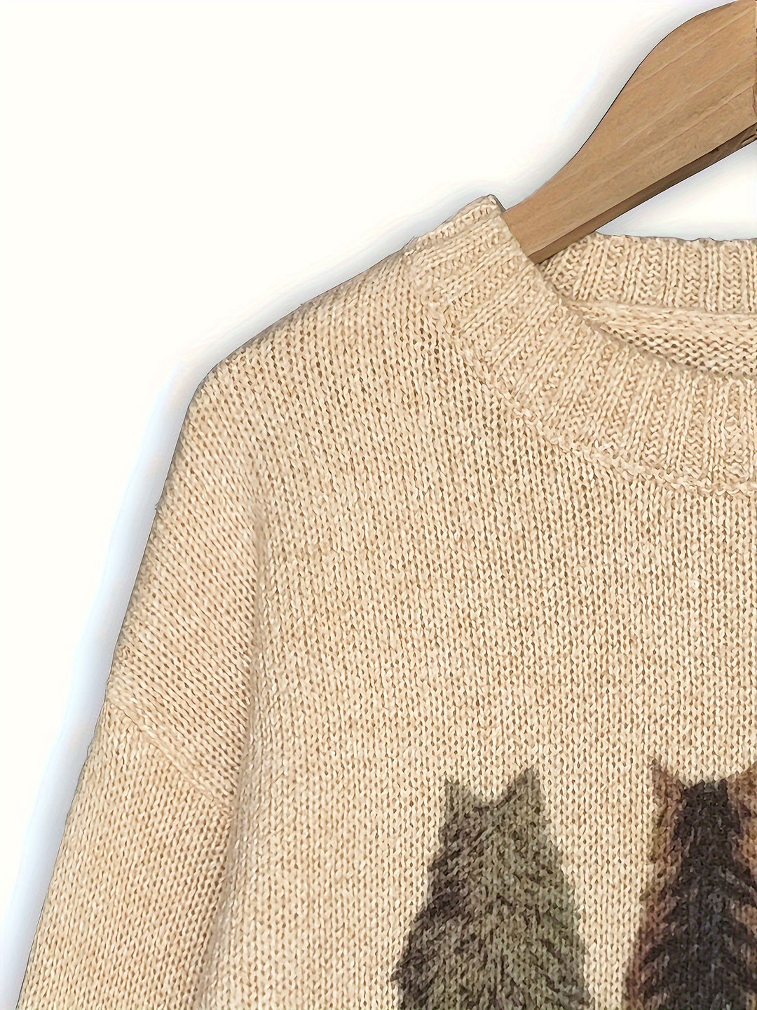 Lydia | Cozy Cat-Print Sweater