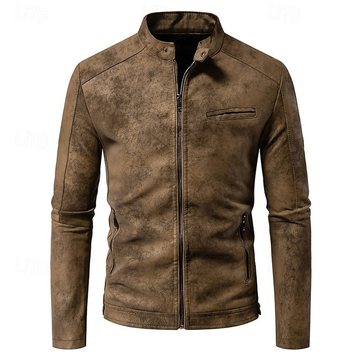 Hudson | Classic Stand-Collar Biker Jacket