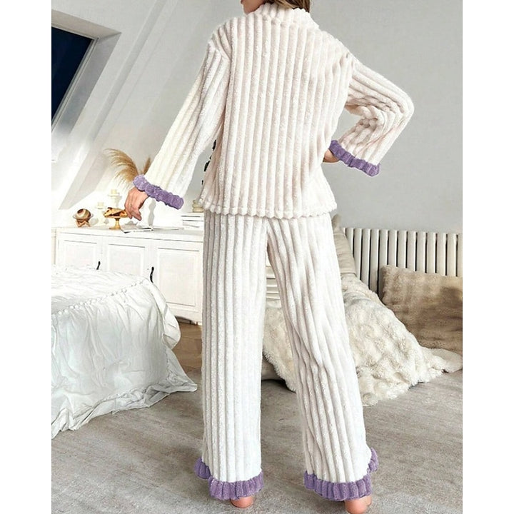 Adelina | Cozy Ruffle-Trim Two-Piece Set