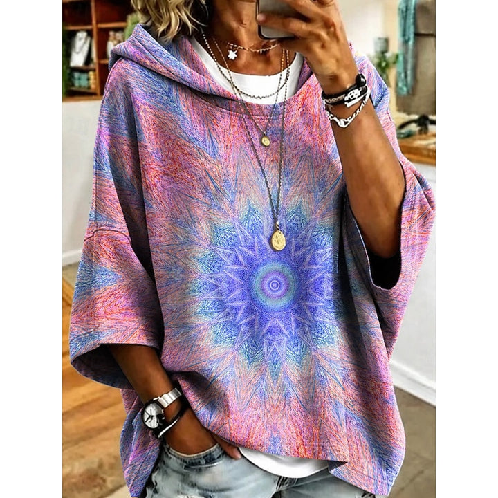 Delilah | Botanical Print Hooded Pullover