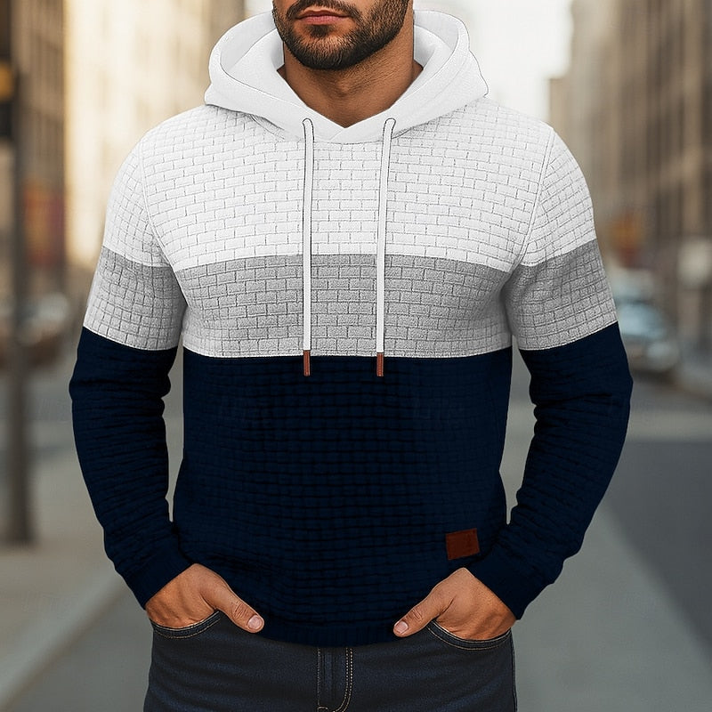 Sawyer | Color Block Textured Hoodie