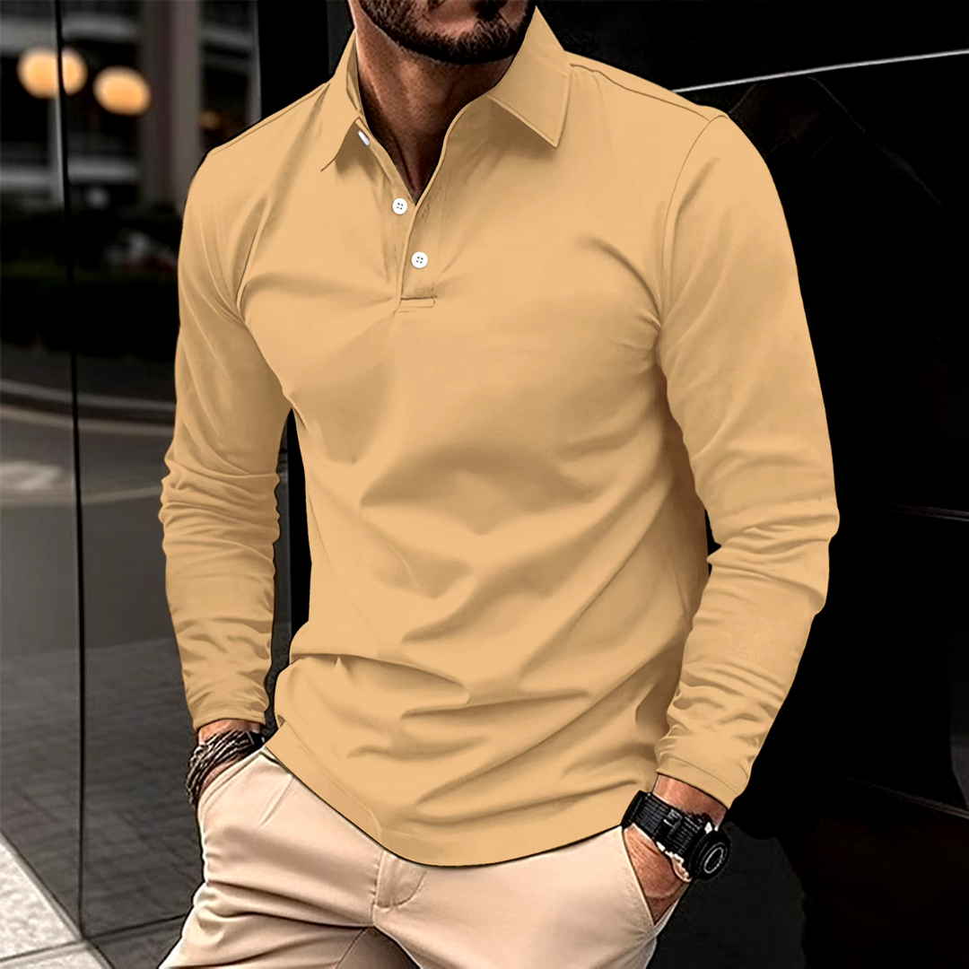 Roman | Smart Casual Long-Sleeved Polo Shirt