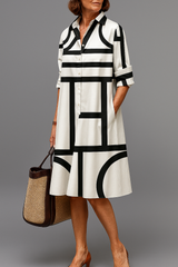 Imogen | Graphic Shirt Dress