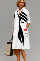 Charlotte | Artful Statement Shirt Dress