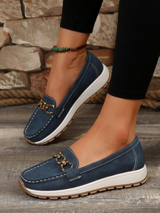 Charlotte | Chain-Detail Comfort Loafers
