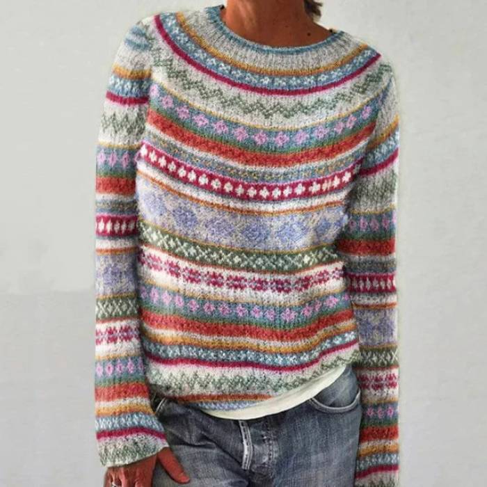Signe | Patterned Nordic Sweater