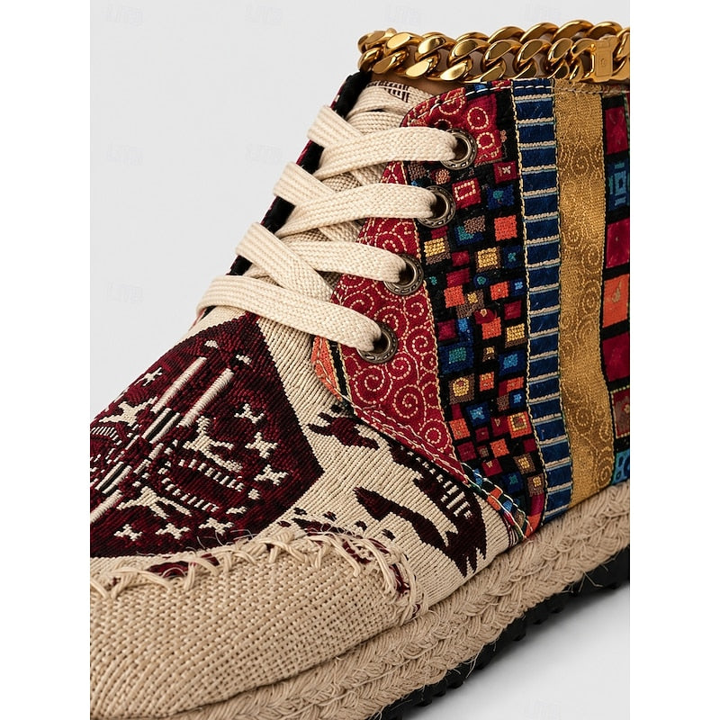 Rosina | Boho Lace-Up Sneakers
