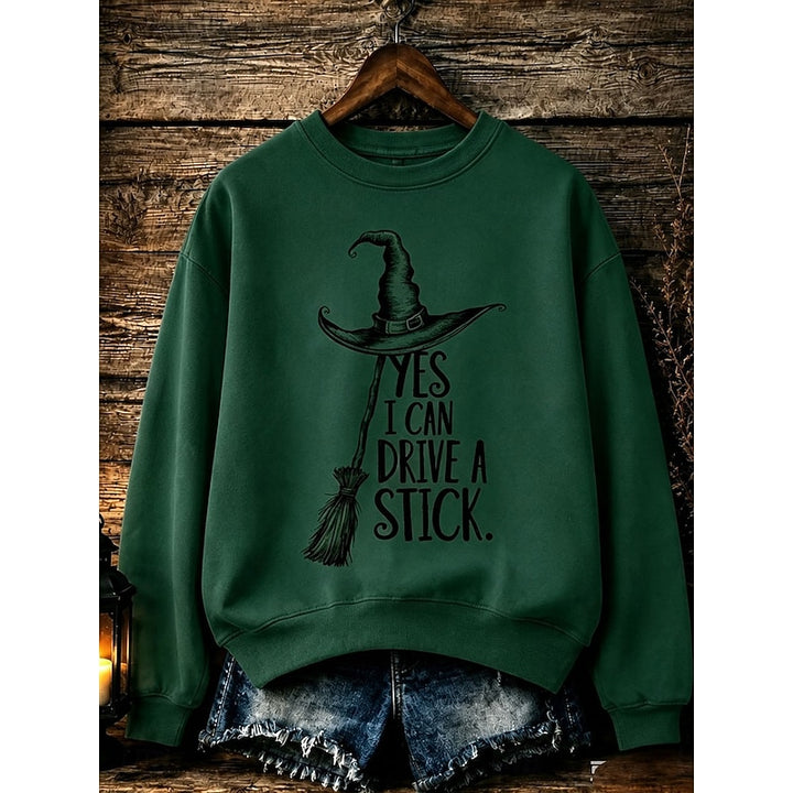 Paige | Playful Halloween Witch Graphic Sweatshirt
