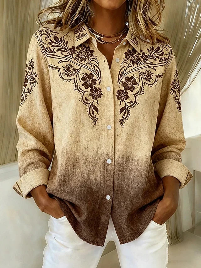 Constance | Vintage Floral Western Blouse