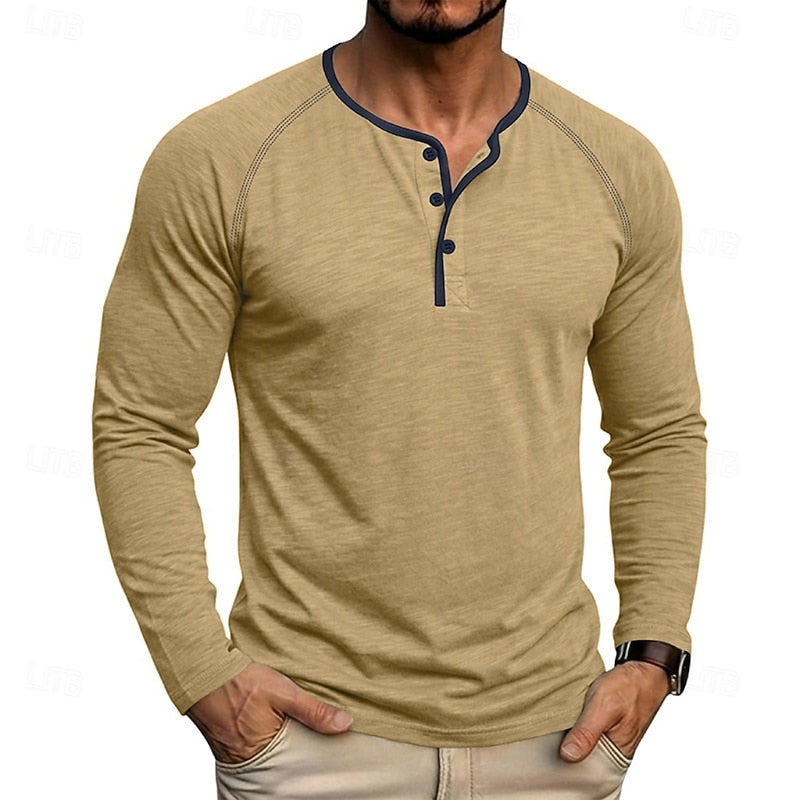 Weston | Classic Long-Sleeve Henley Shirt