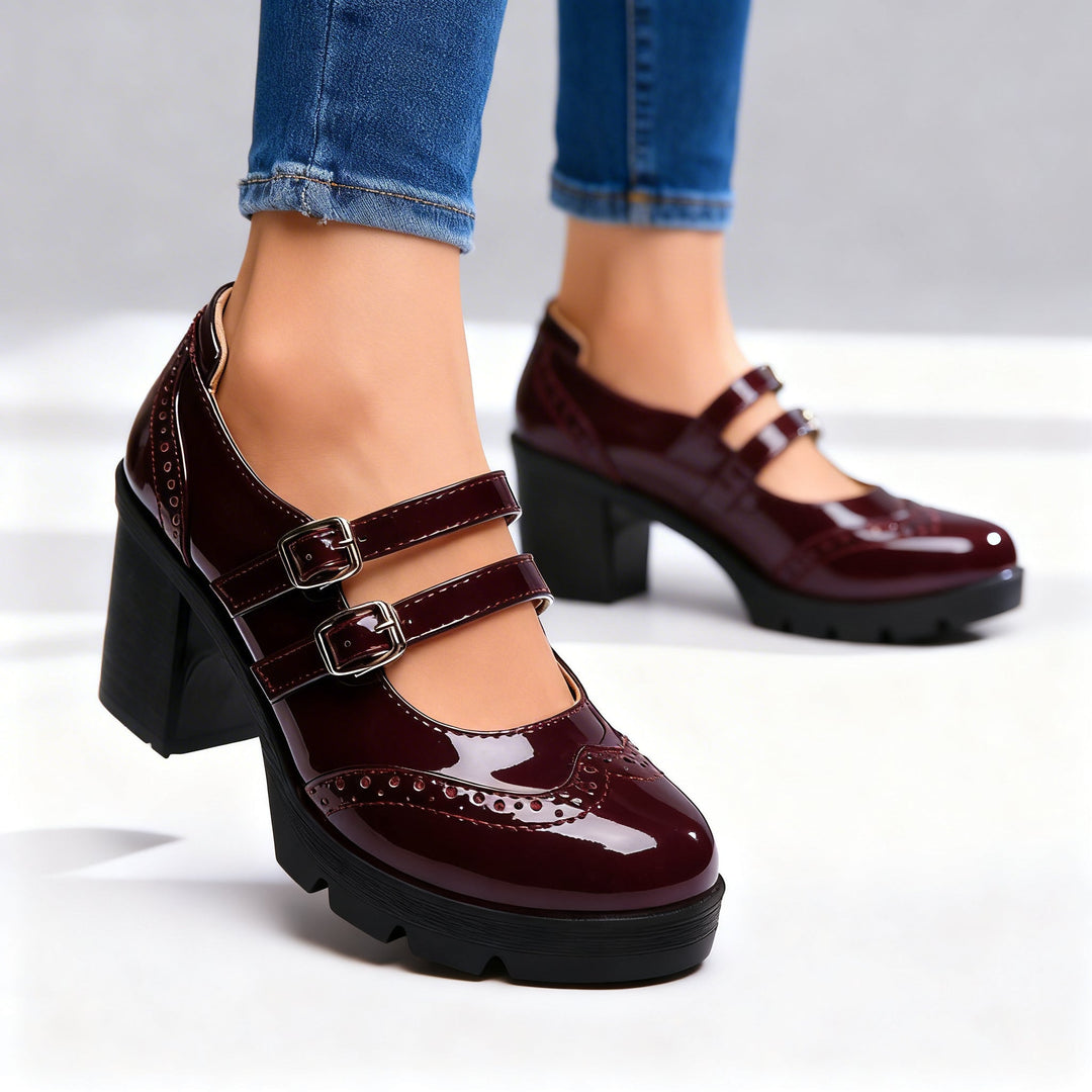 Halle | Double-Strap Platform Mary Janes
