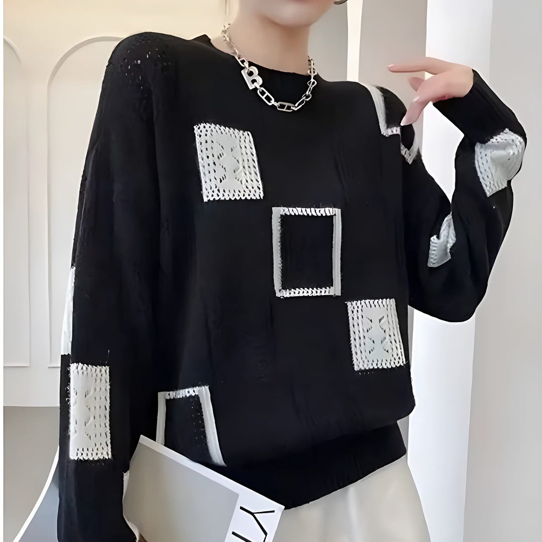 Sybil | Textured Patchwork Sweater