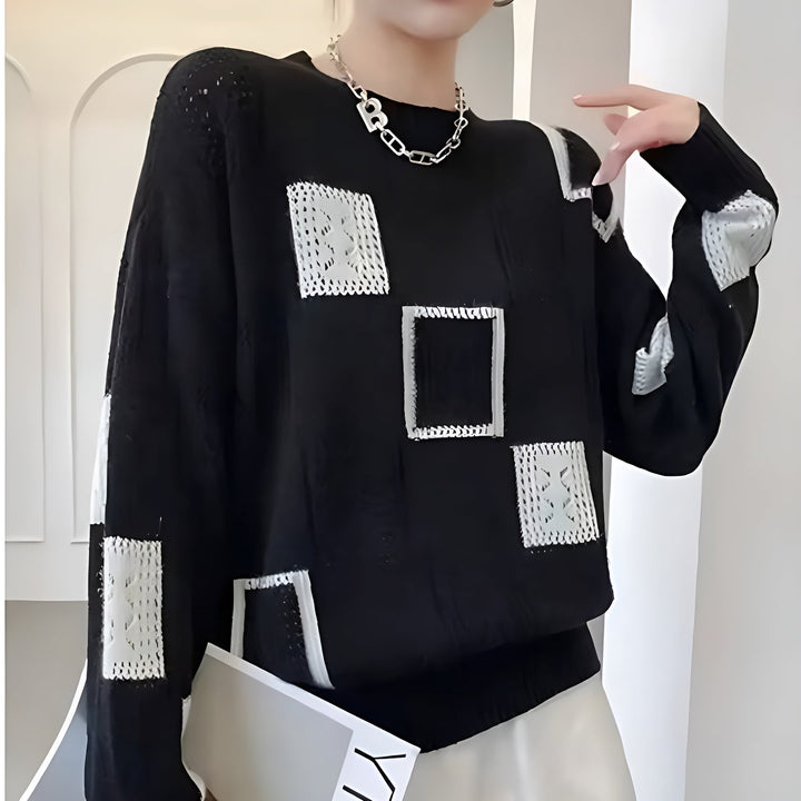 Sybil | Textured Patchwork Sweater
