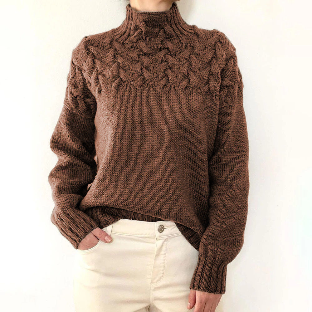 Rosaleen | Cable-Detail Turtleneck Sweater