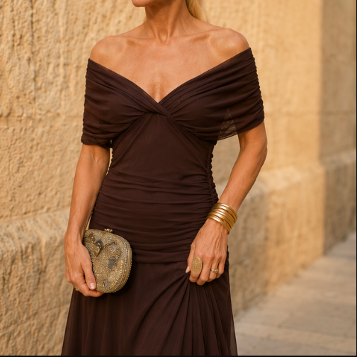 Celeste | Off-Shoulder Evening Dress